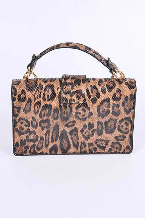 2 In 1 Leopard Printed Clear Bag