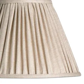 25cm empire shade in pleated natural linen