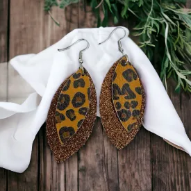 Animal Print Earrings - Brown Earrings, Dangle Earrings, Boho Earrings, Boho Chic, Boho Style, Bohemian Earrings, Bohemian Accessories