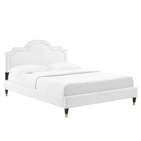 Aviana Performance Velvet King Bed By Modway - MOD-6839 - White