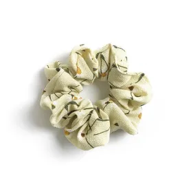 Beige Daisy Scrunchie