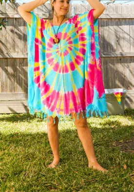 Blue Swirl Hand Dyed Kaftan