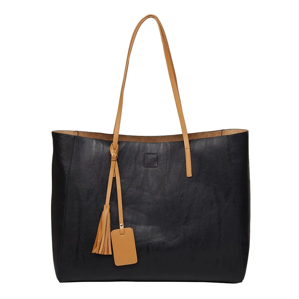 Bobbi Handbag in Black Smooth