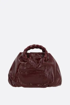 Bombon crossbody bag in crinkled glossy leather