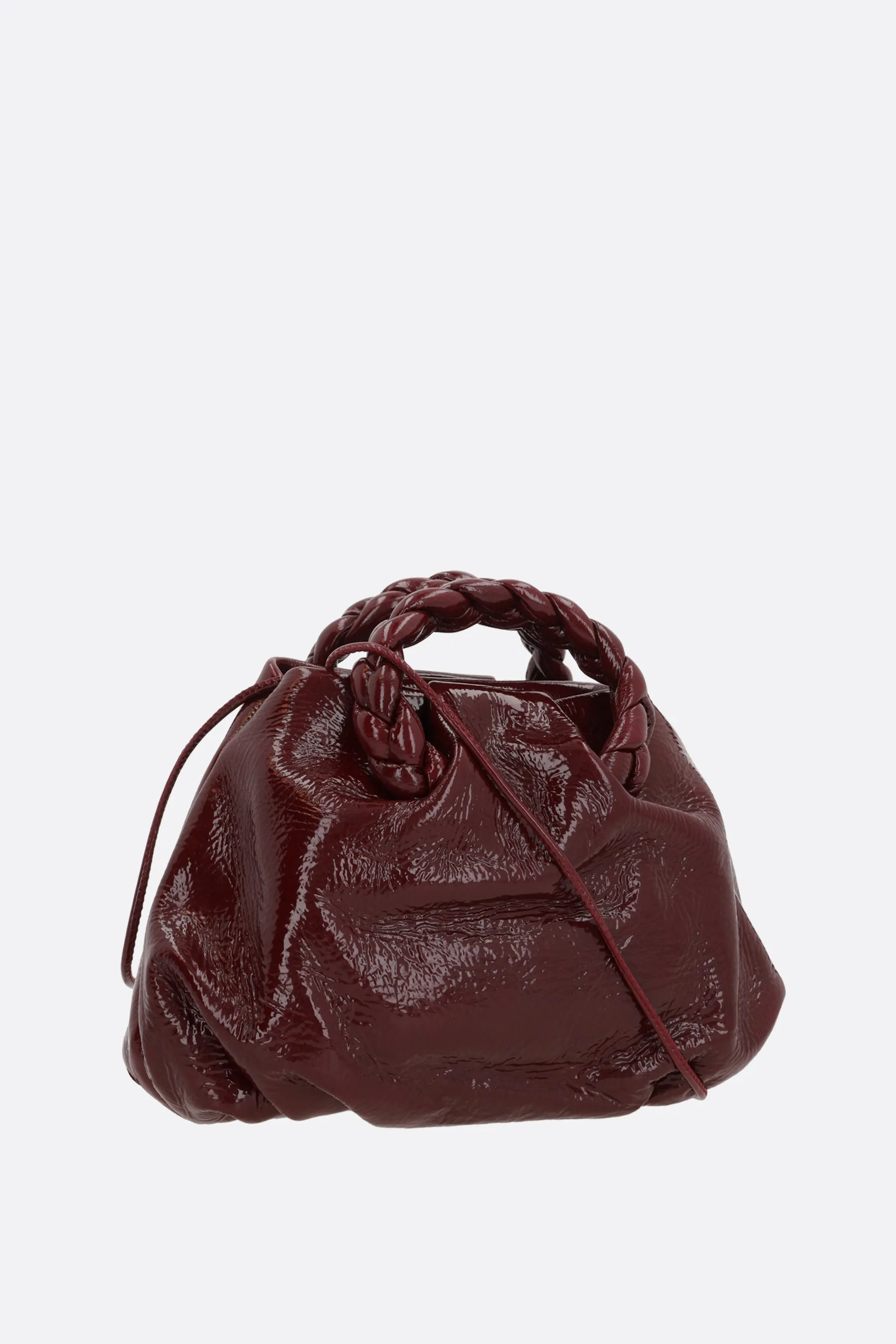 Bombon crossbody bag in crinkled glossy leather