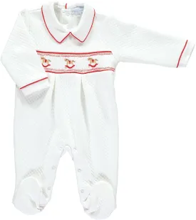 Boys Rocking Horse Quilted Babygrow