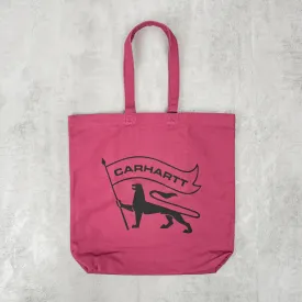 Carhartt WIP Stamp Tote - Dusty Fuchsia / Black