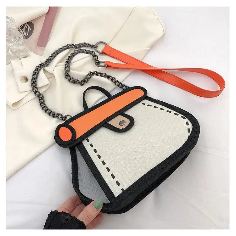 Comic 2D Crossbody Bag