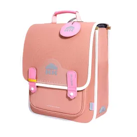 Coral Peach Rectangle style Backpack for Kids, Medium