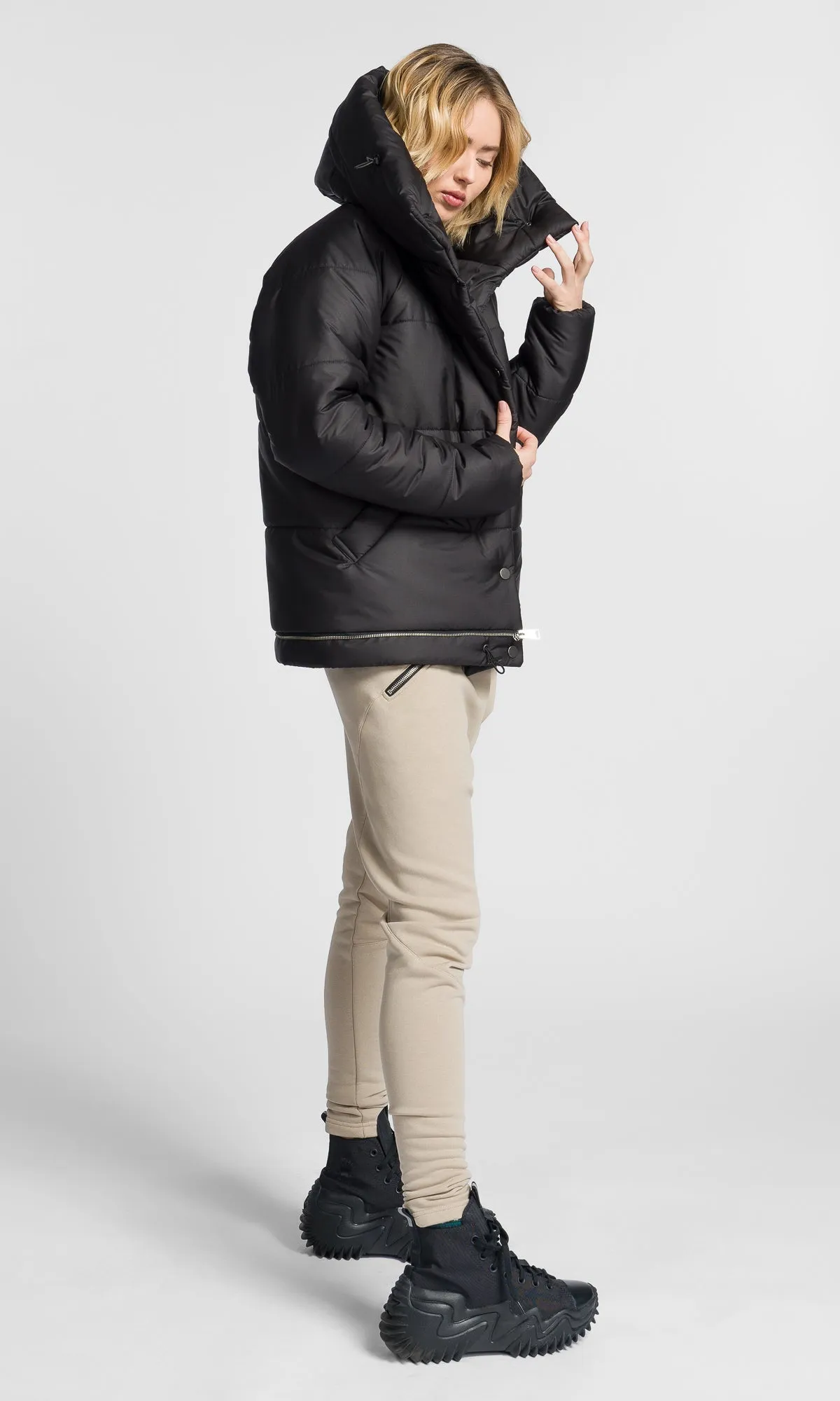 Detachable Straight Quilted Jacket