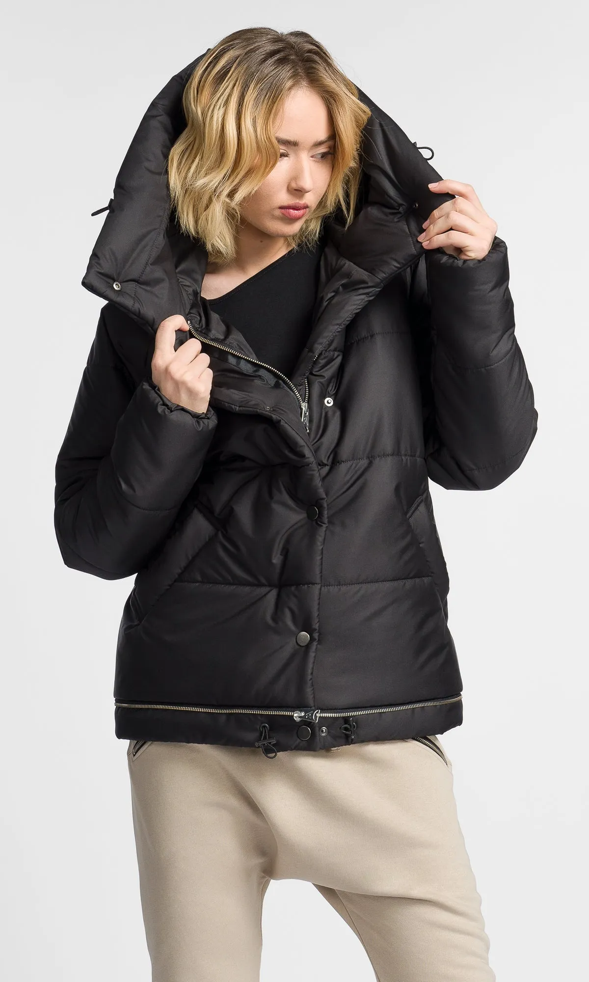 Detachable Straight Quilted Jacket