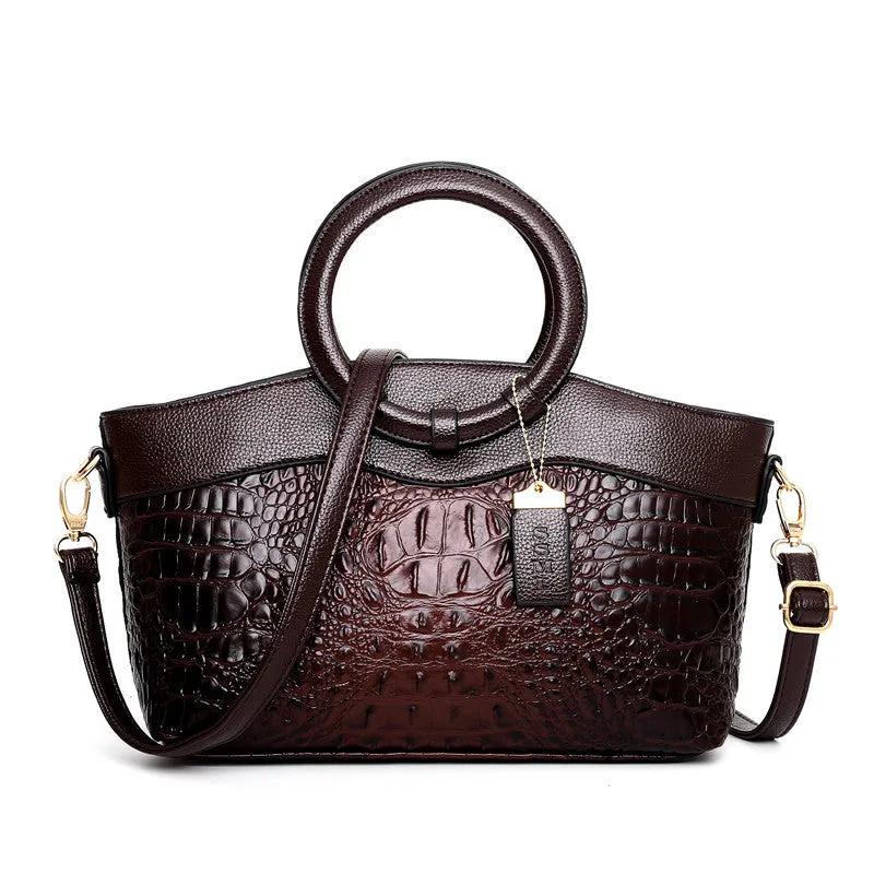 Favor Me Croc Leather Tote Bag