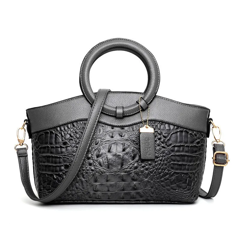 Favor Me Croc Leather Tote Bag