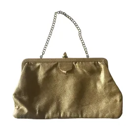 Golden Girl Metallic Evening Bag with Chain Strap circa 1950s