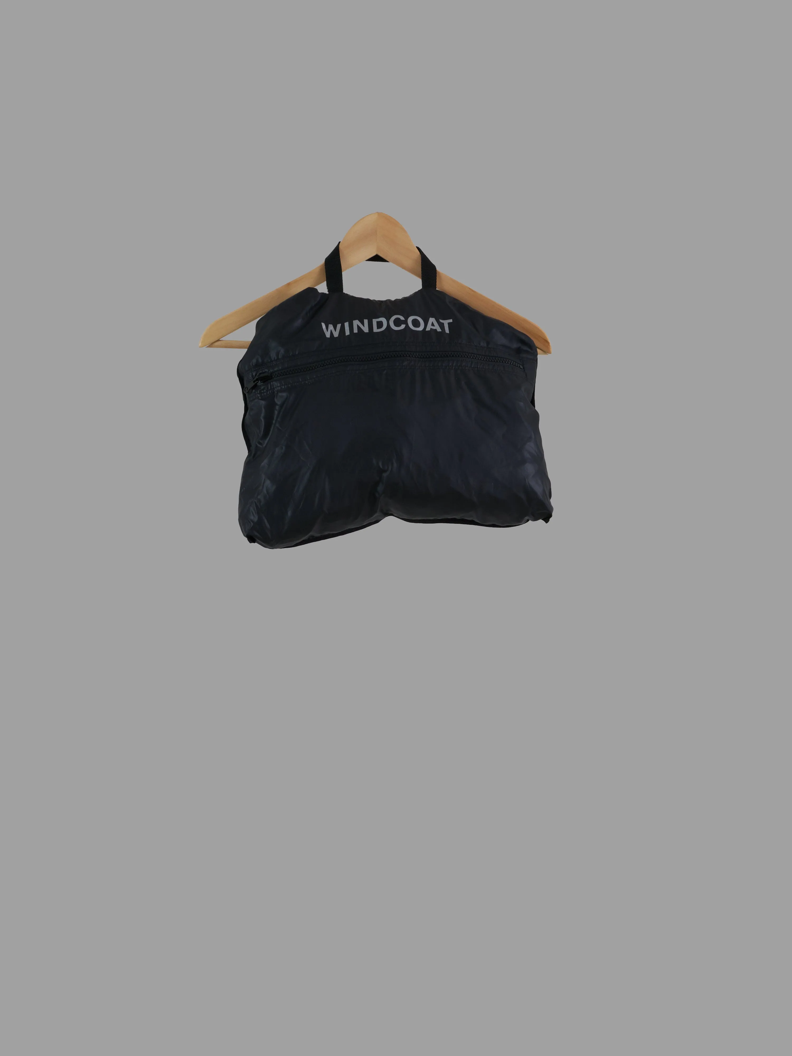 Issey Miyake Lightweight Packable Hooded Raincoat in Black Polyester - Size L