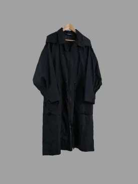 Issey Miyake Lightweight Packable Hooded Raincoat in Black Polyester - Size L