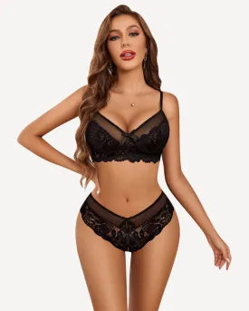 Lace Bra and Panty Sets 2 Piece Lace Outfits