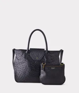 Large Roma Exotic Tote :: Black