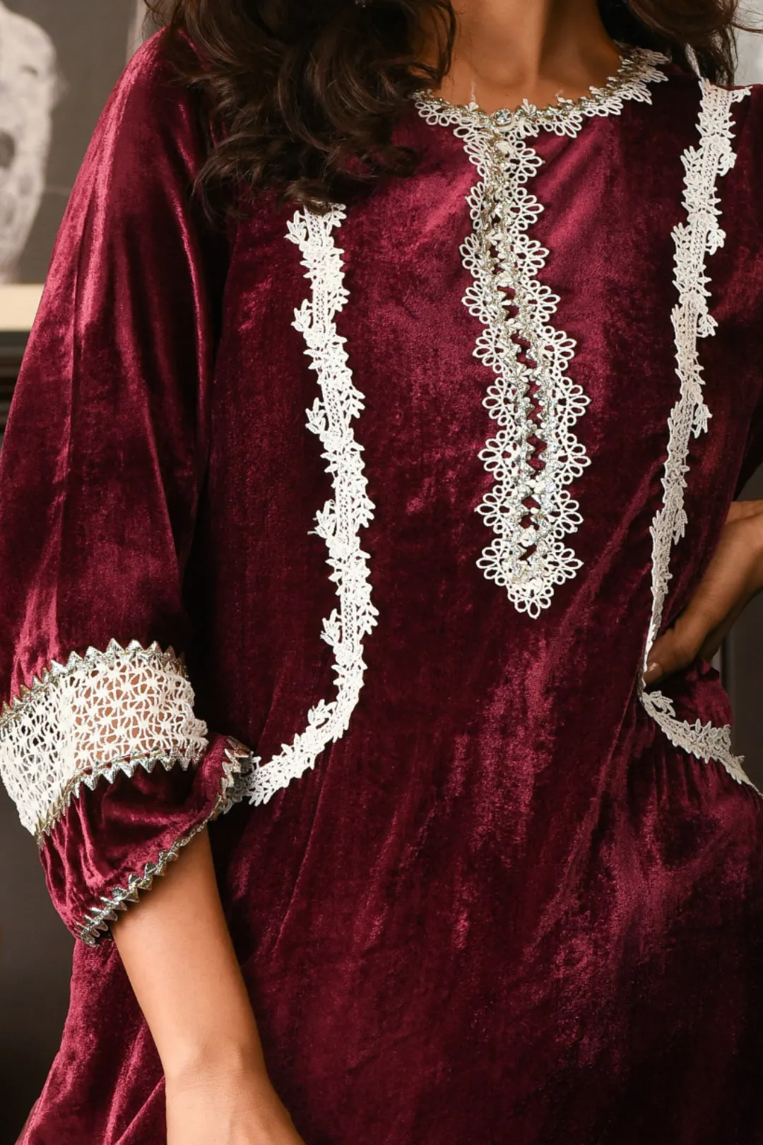 Makhmal Birch Kurta