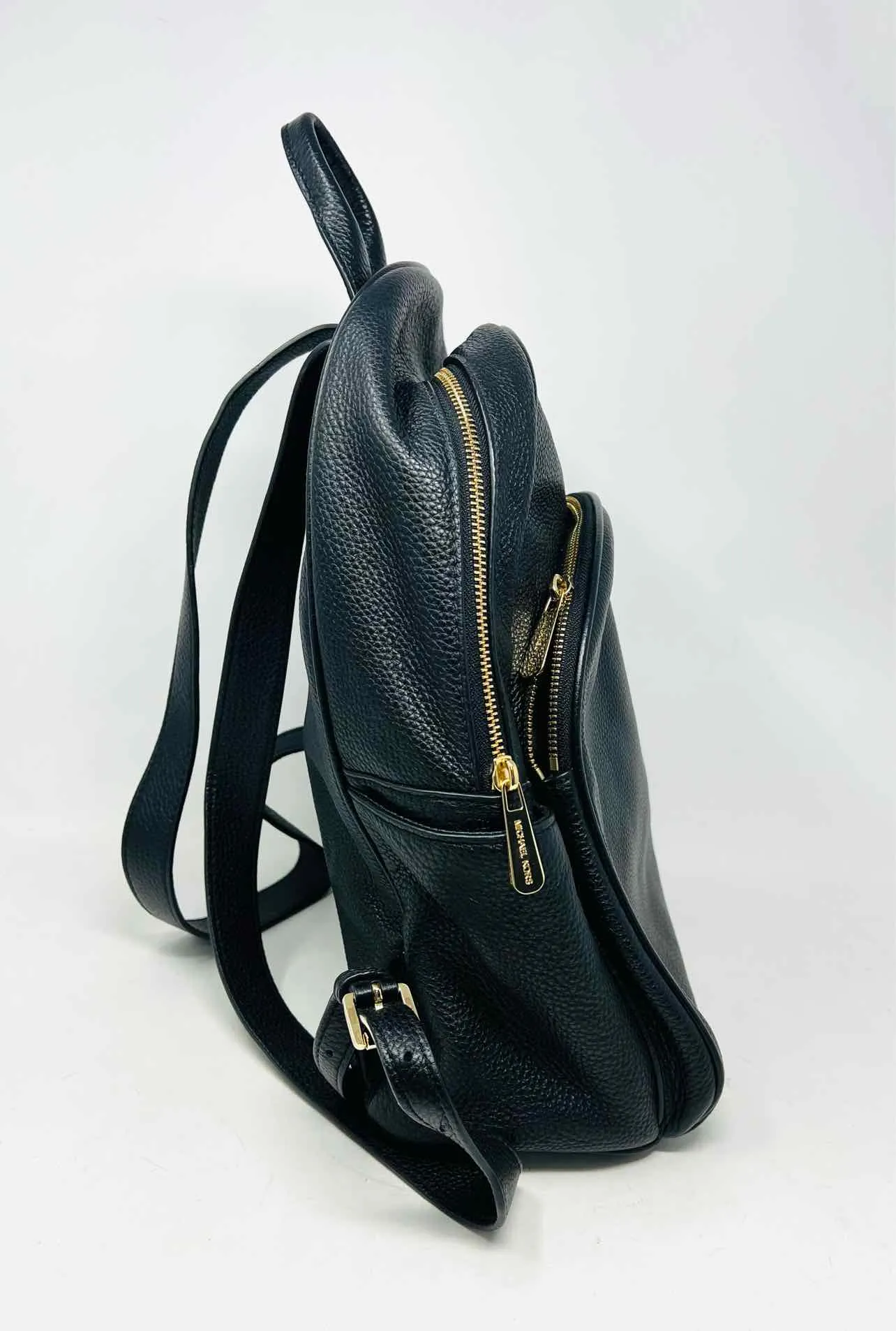 Michael Michael Kors Black/Gold Pebbled Leather Designer BackPack