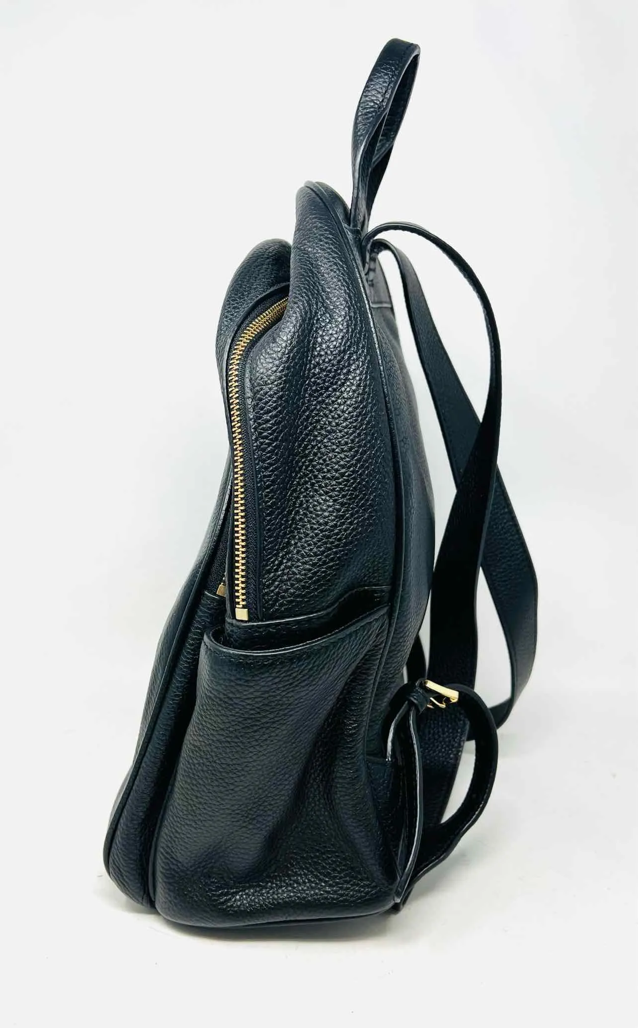 Michael Michael Kors Black/Gold Pebbled Leather Designer BackPack