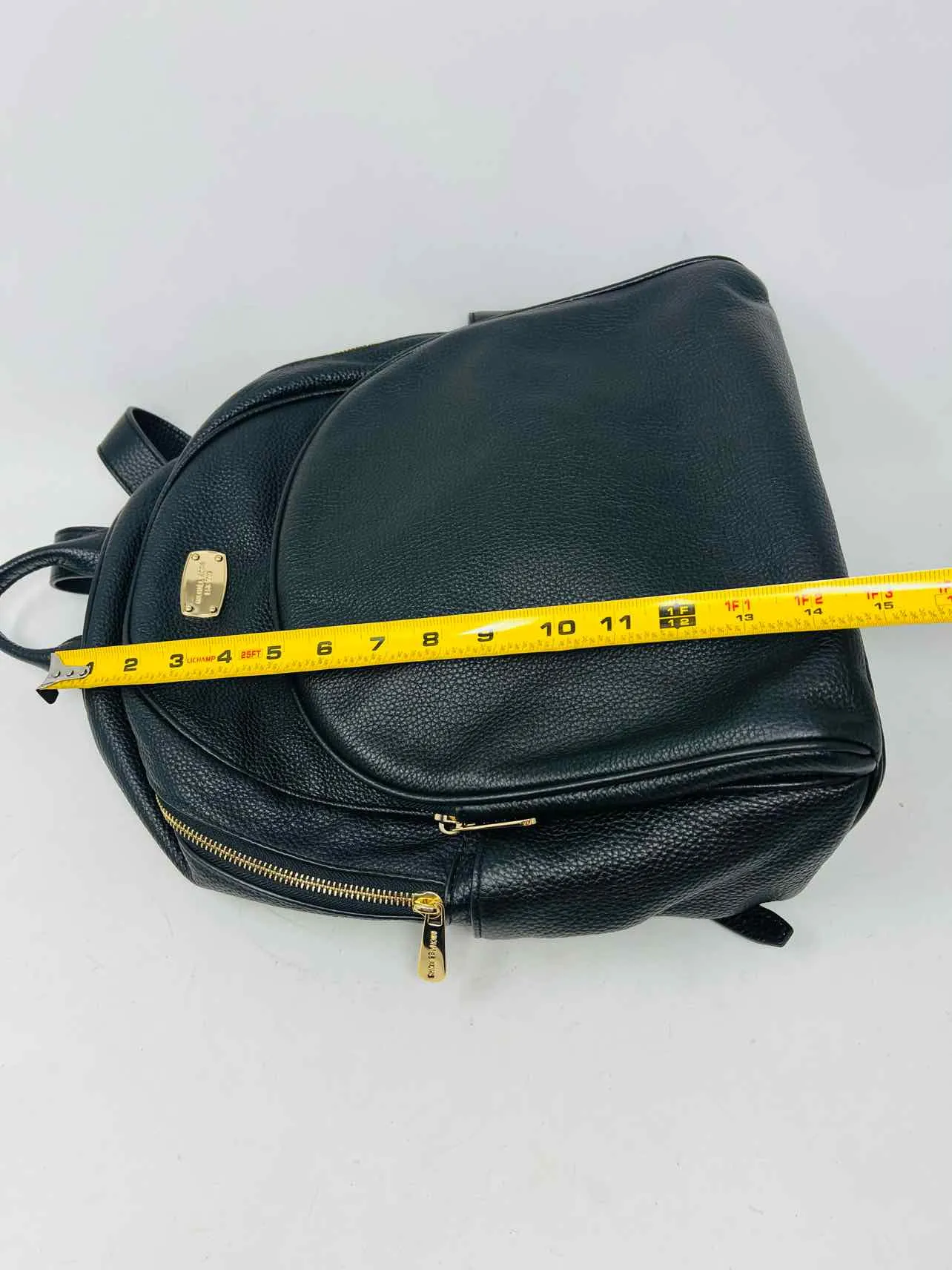 Michael Michael Kors Black/Gold Pebbled Leather Designer BackPack