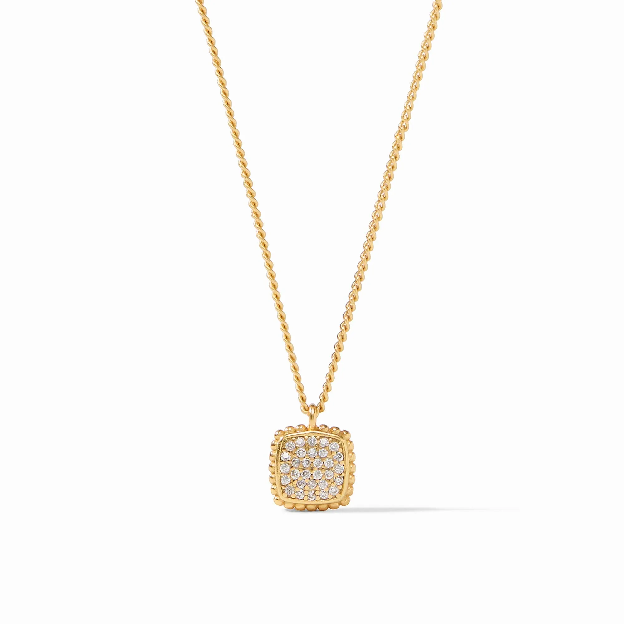 Noel Pavé Solitaire Necklace