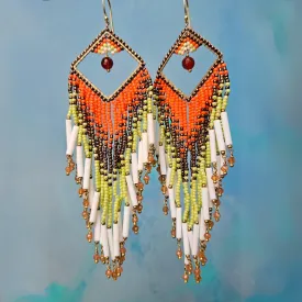 Orange | Green Boho Bliss Earrings