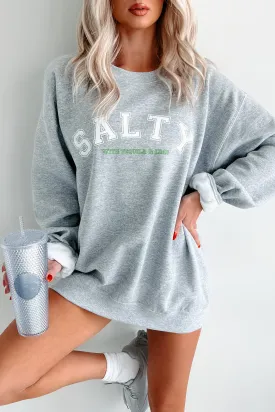 "Salty With Tequila & Lime" Graphic Sweatshirt (Sporty Grey)