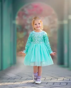 SPRING SPARKLE MINT DRESS