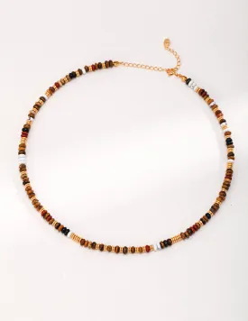 Tiger Eye Gemstone Beads Necklace