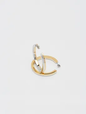 Two Tone Flat Hollow Hoops