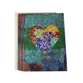 Walter Knabe Notecard Set Heart Patchwork